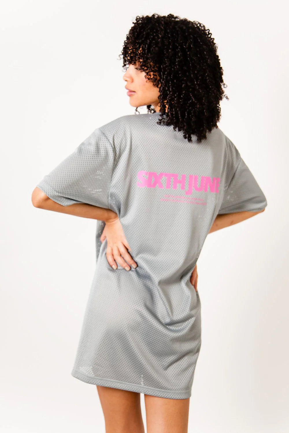 Robe tshirt mesh Gris - Image 5