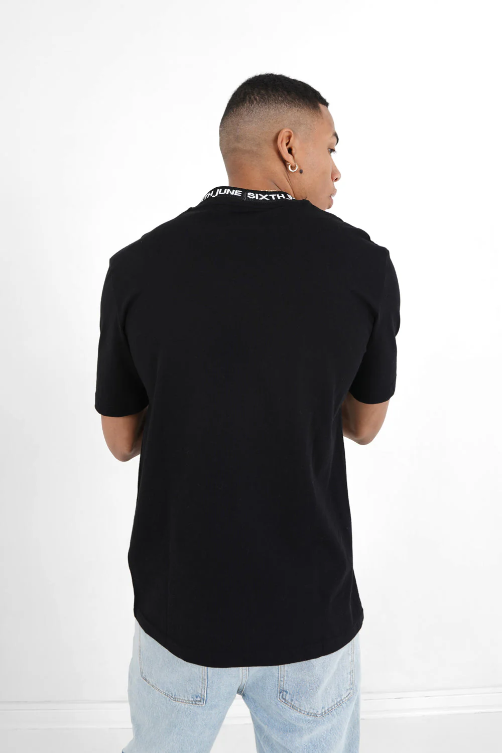 T-shirt col signature Noir - Image 5