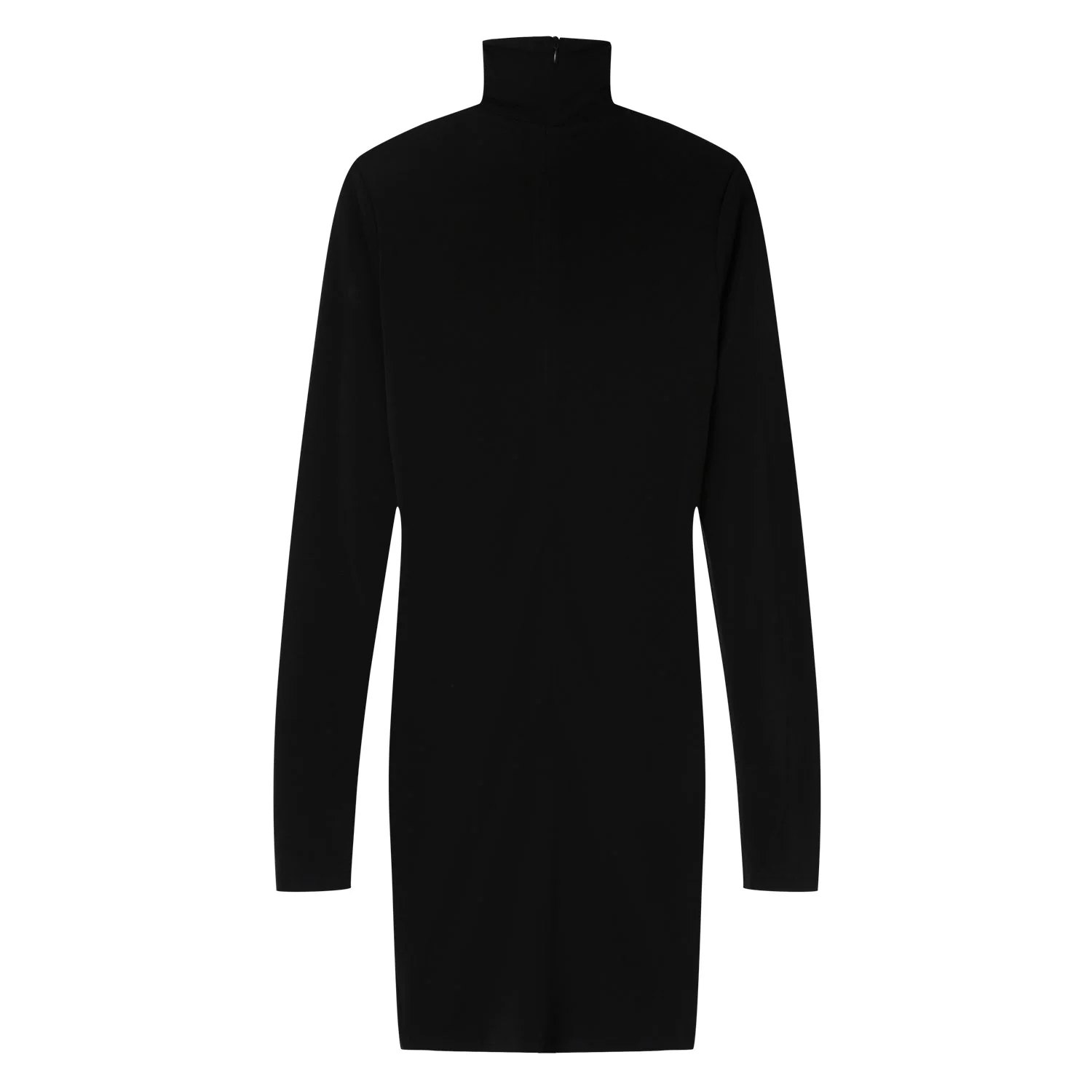 Robe agrafes manches longues Noir - Image 6