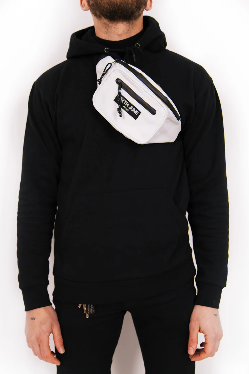 Sac banane deux poches logo blanc - Image 3