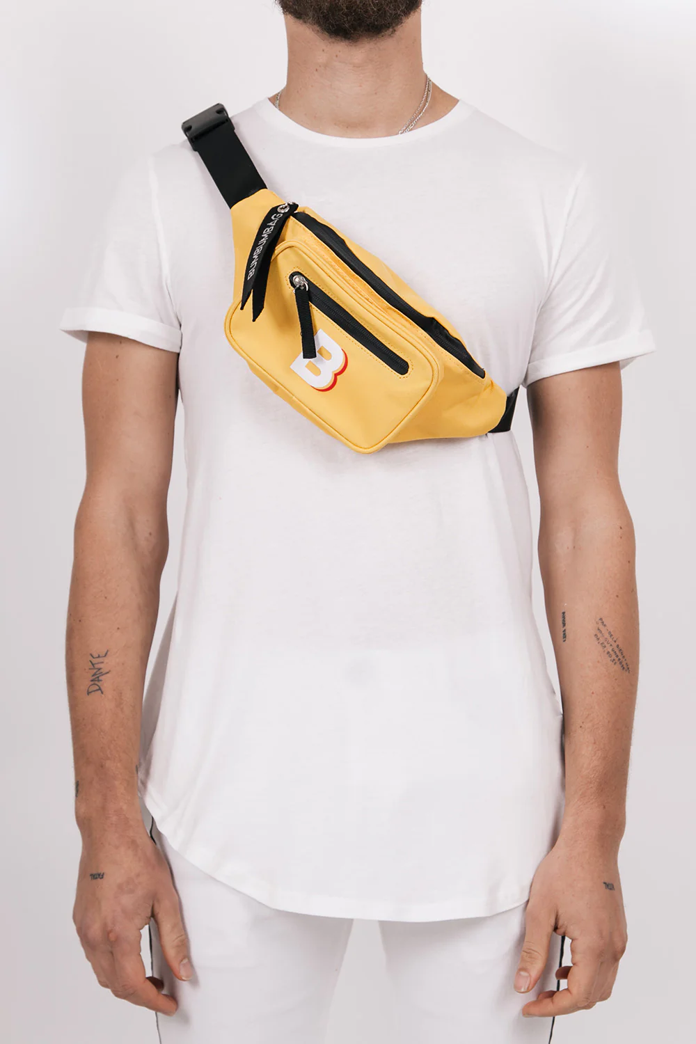 Sac banane logo double zips jaune - Image 3