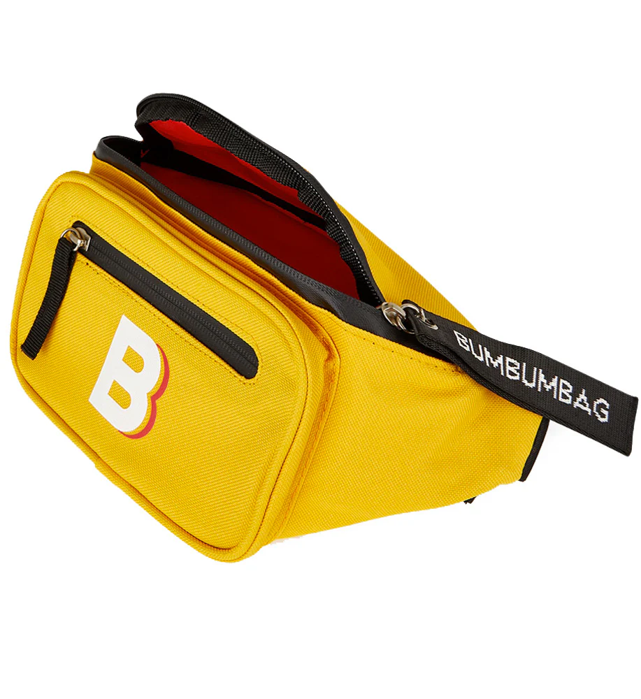 Sac banane logo double zips jaune - Image 6