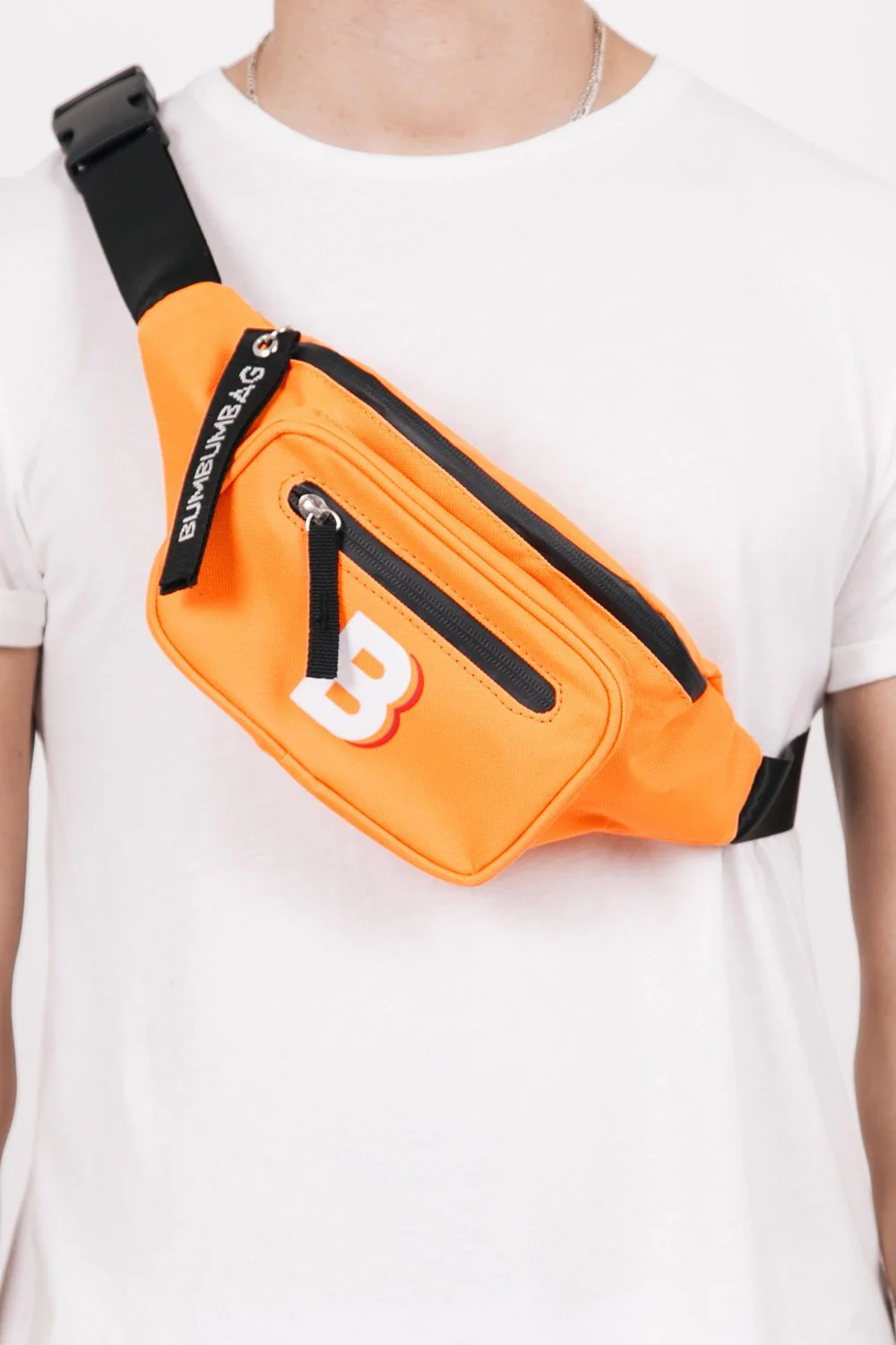 Sac banane logo double zips orange - Image 2
