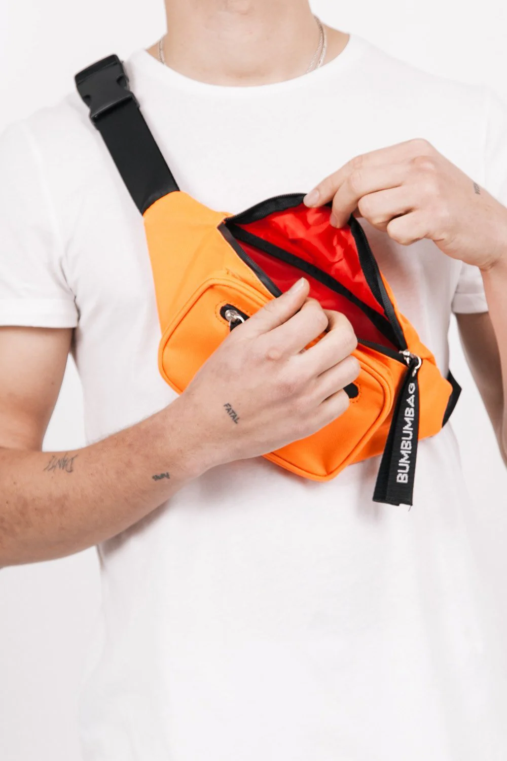 Sac banane logo double zips orange - Image 4