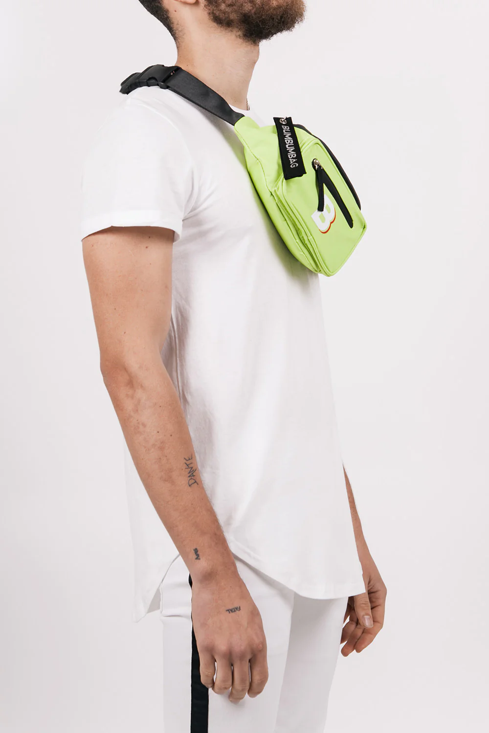 Sac banane logo double zips vert fluo - Image 4