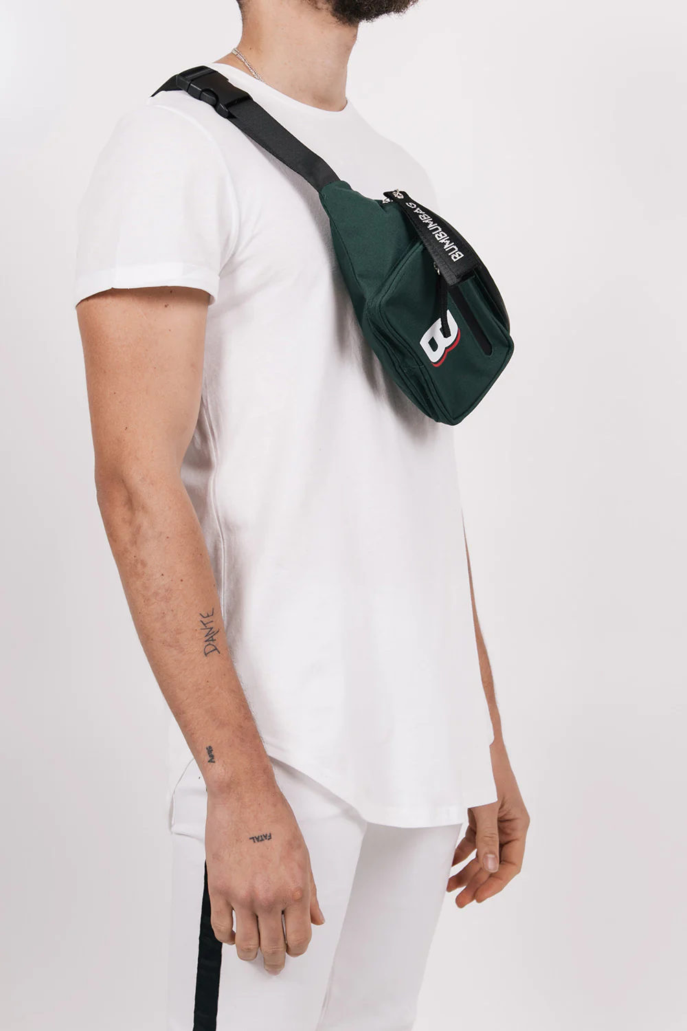 Sac banane logo double zips vert sapin - Image 4