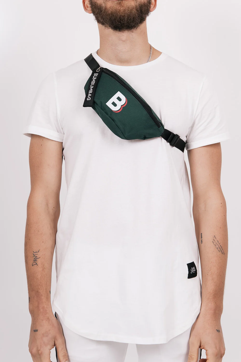 Sac banane logo zip vert sapin - Image 3