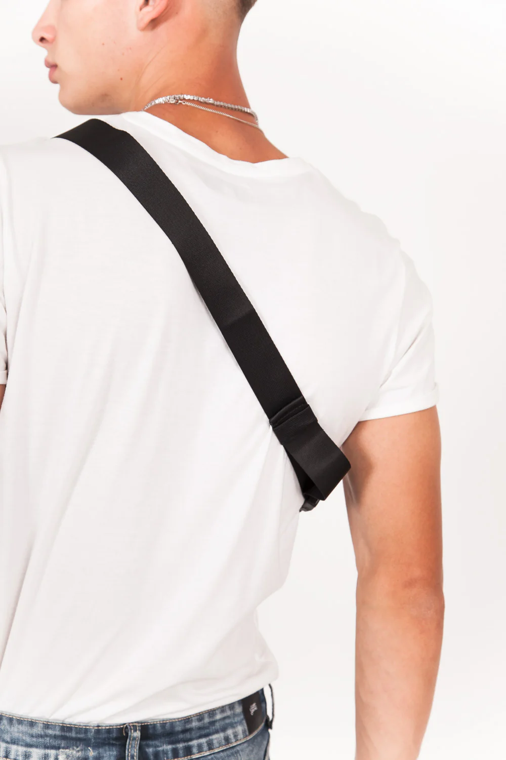 Sac banane logomania double zips blanc - Image 4