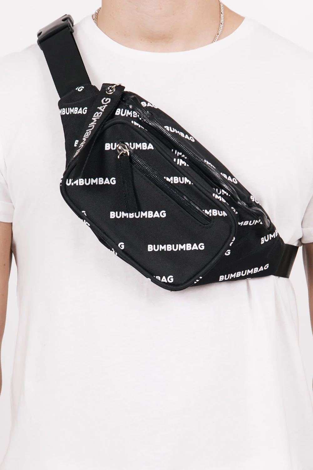 Sac banane logomania double zips noir - Image 2