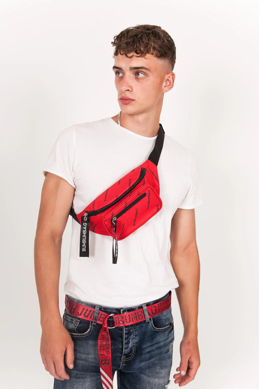 Sac banane logomania double zips rouge - Image 5