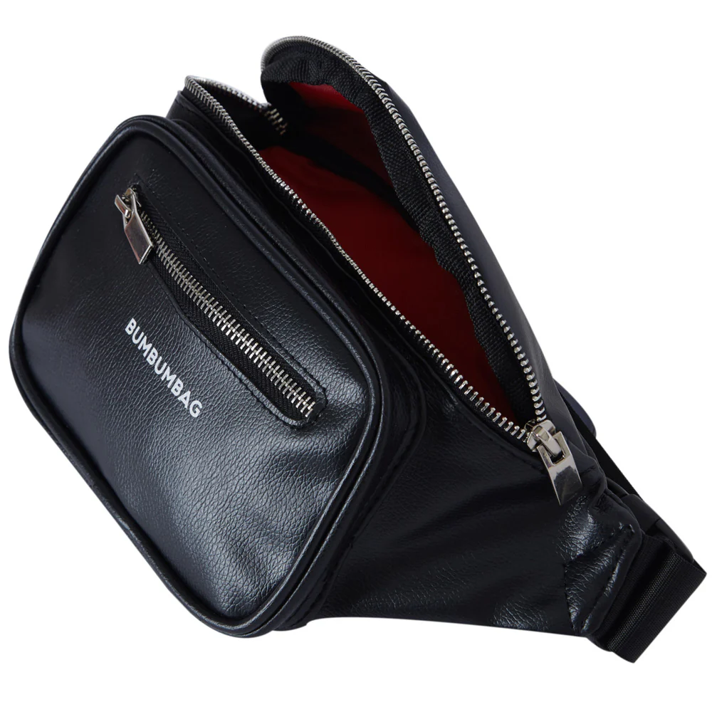 Sac banane simili cuir logo noir - Image 8