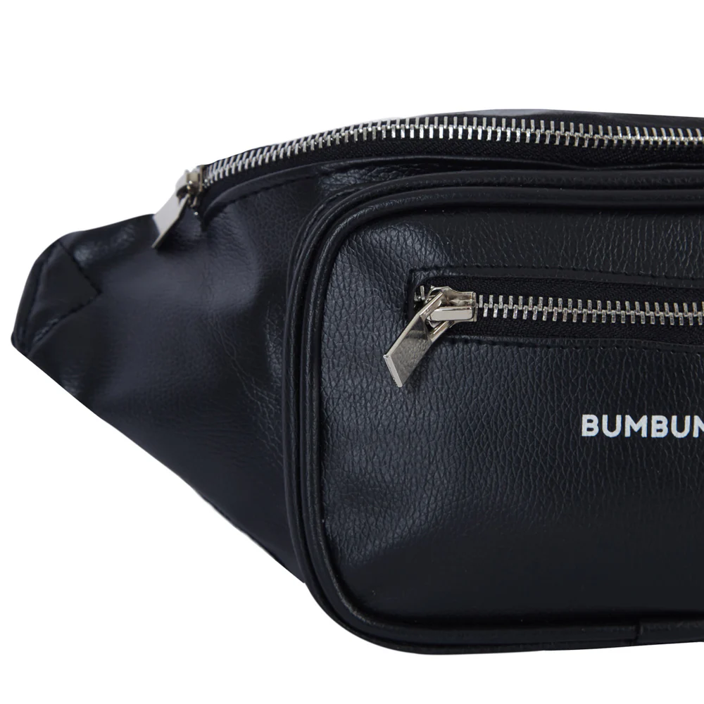 Sac banane simili cuir logo noir - Image 9