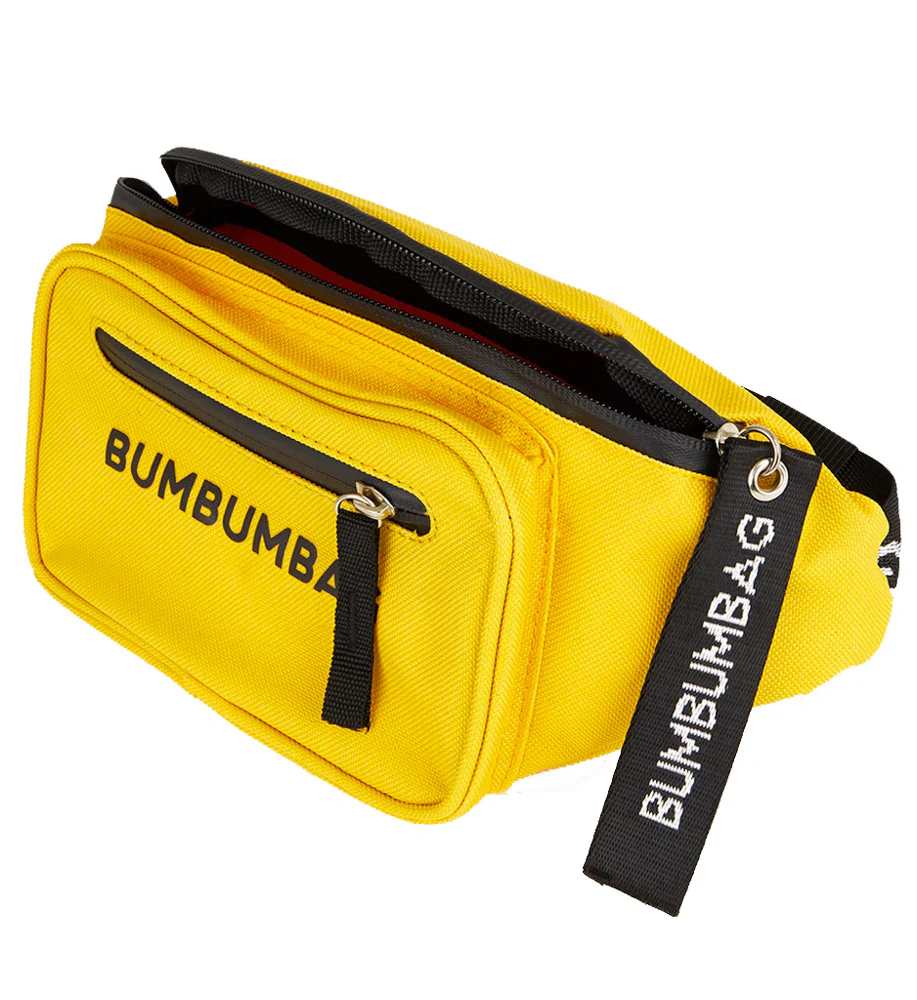 Sac banane texte double zips jaune - Image 5