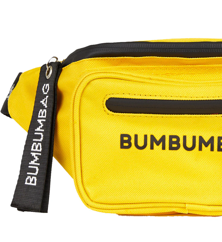 Sac banane texte double zips jaune - Image 6