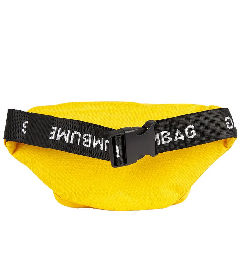 Sac banane texte double zips jaune - Image 7