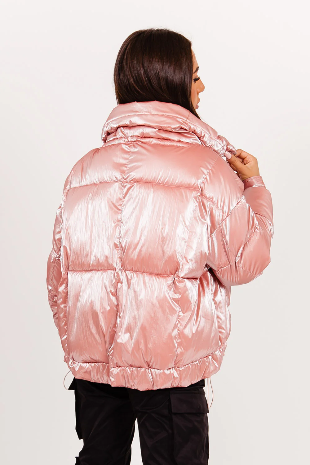 Doudoune oversize nacrée rose - Image 5