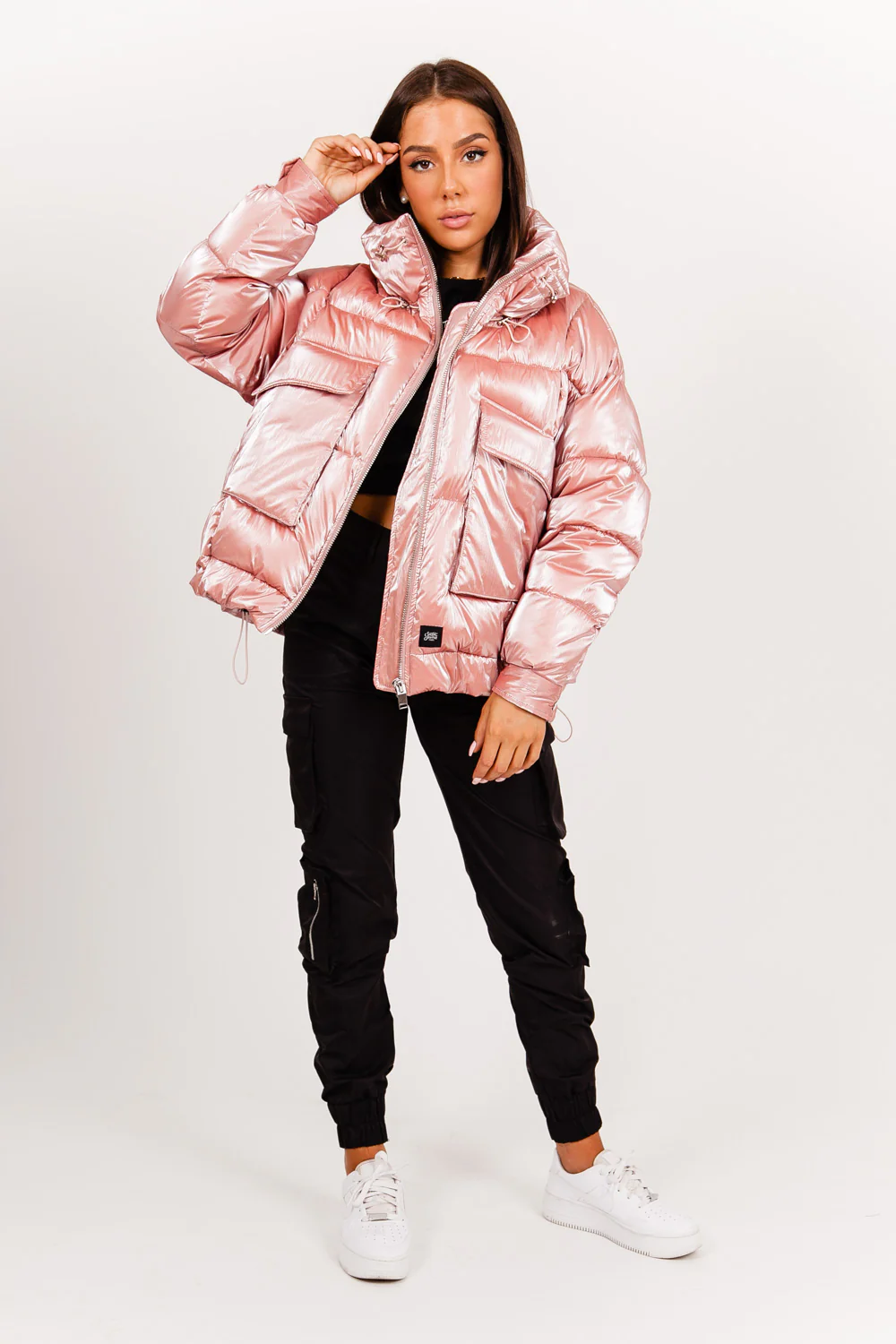 Doudoune oversize nacrée rose - Image 6
