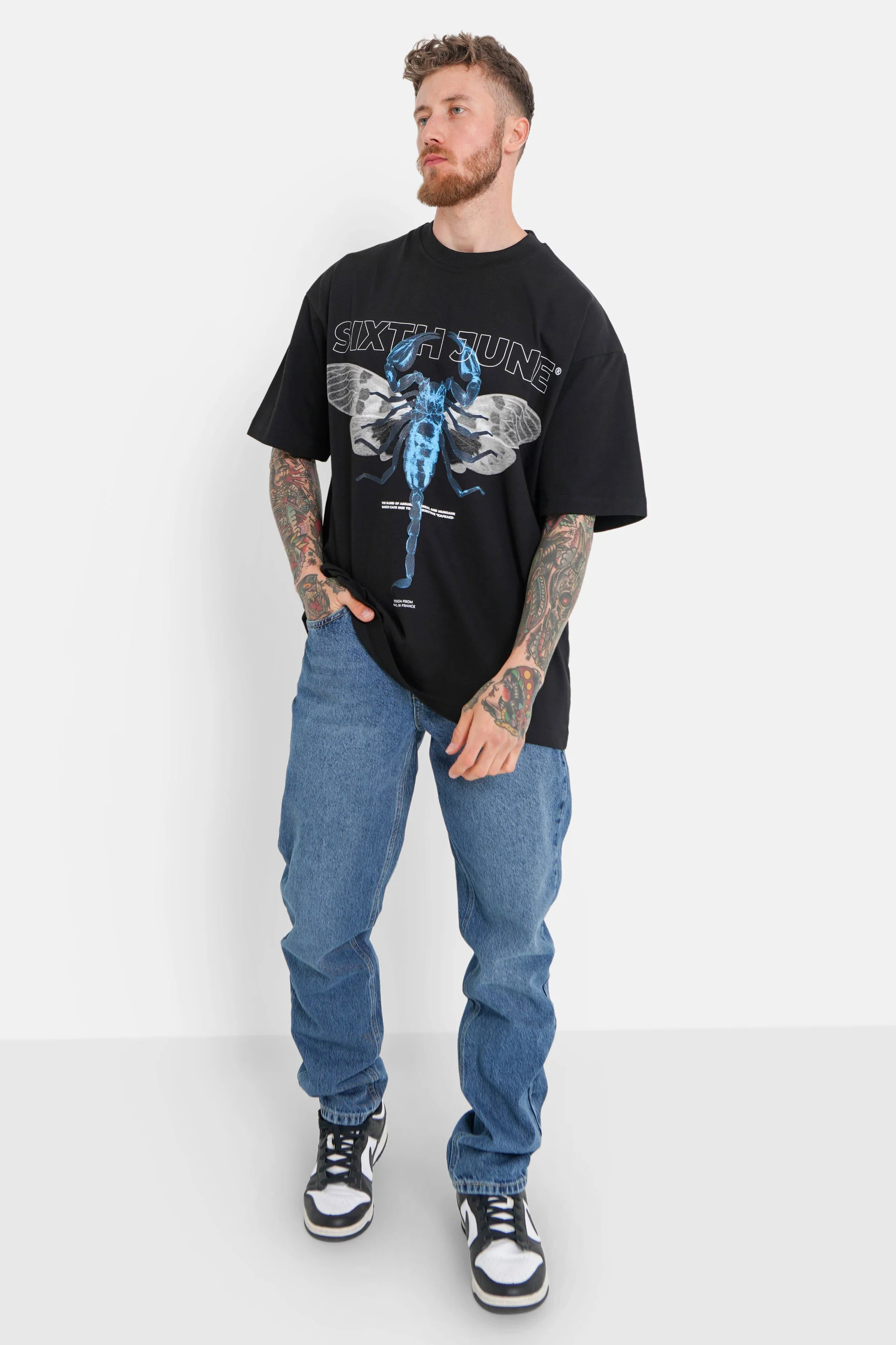 T-shirt imprimé scorpion ailes Noir - Image 2
