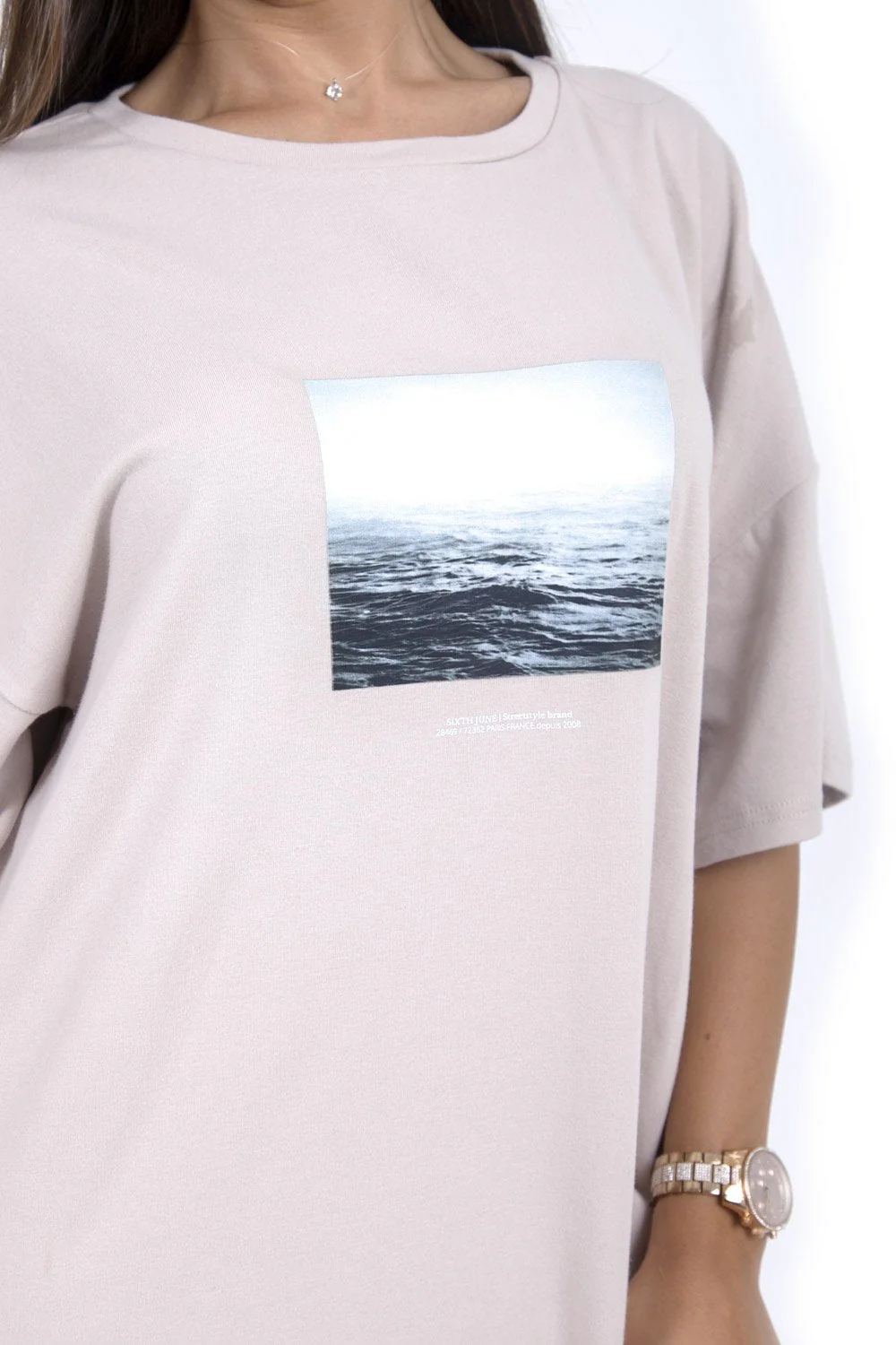 sea tshirt w4136vts beig - Image 2