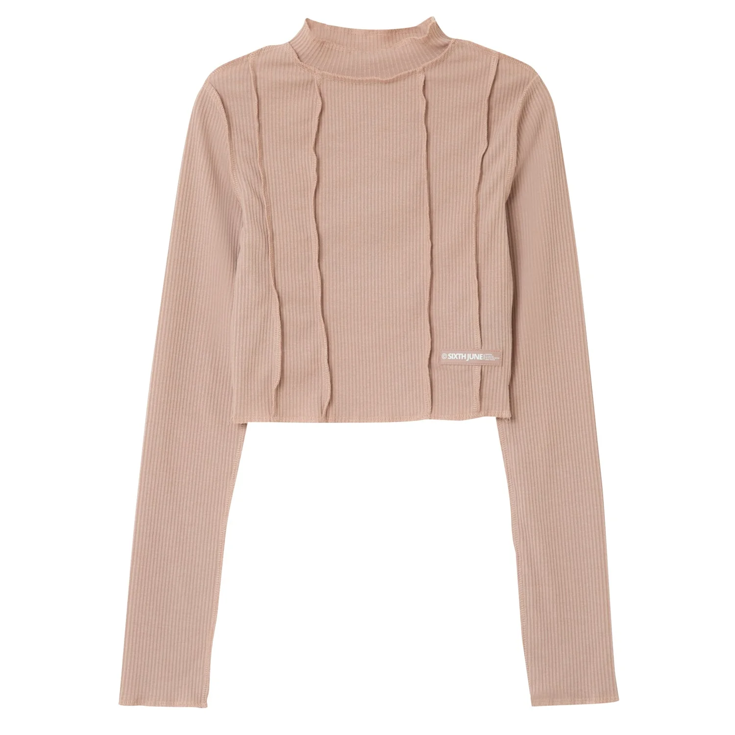 Top couture surfilée Rose clair - Image 6