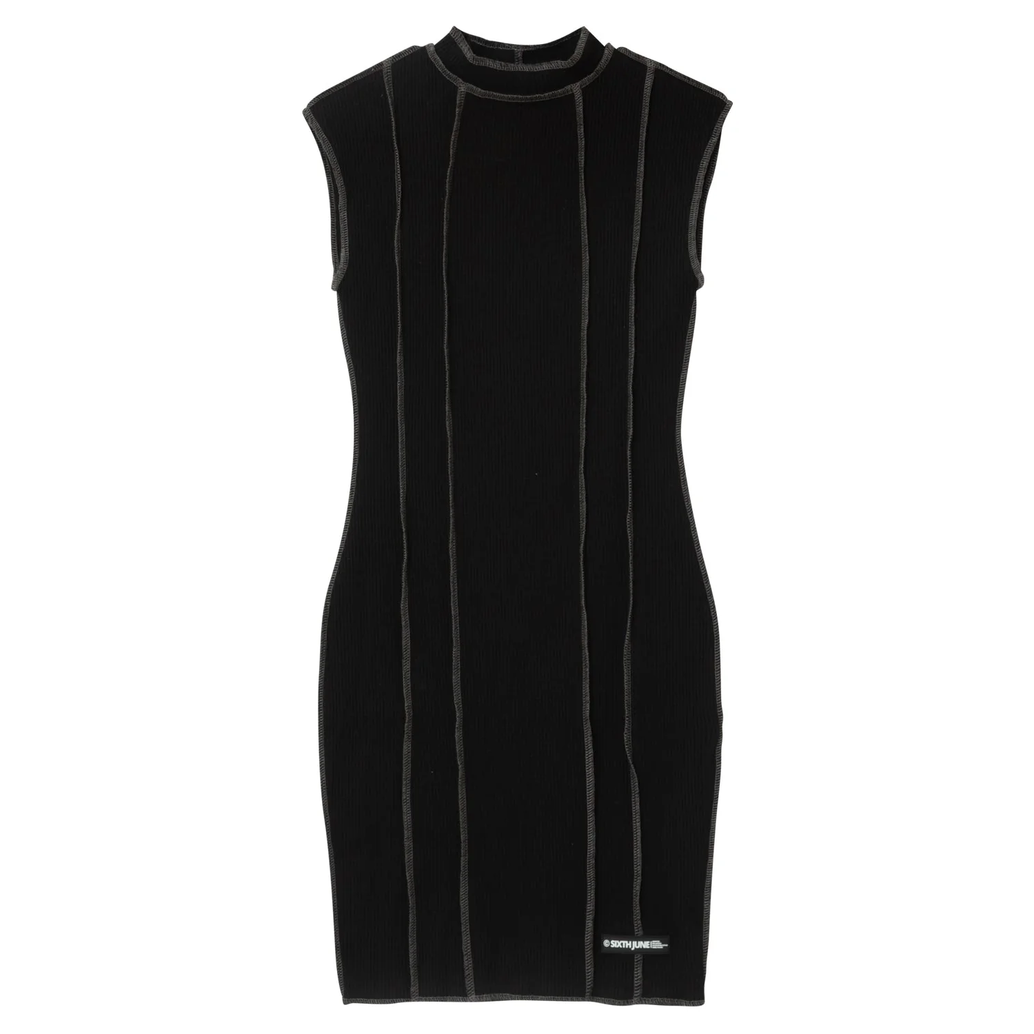 Robe coutures inversées Noir - Image 6
