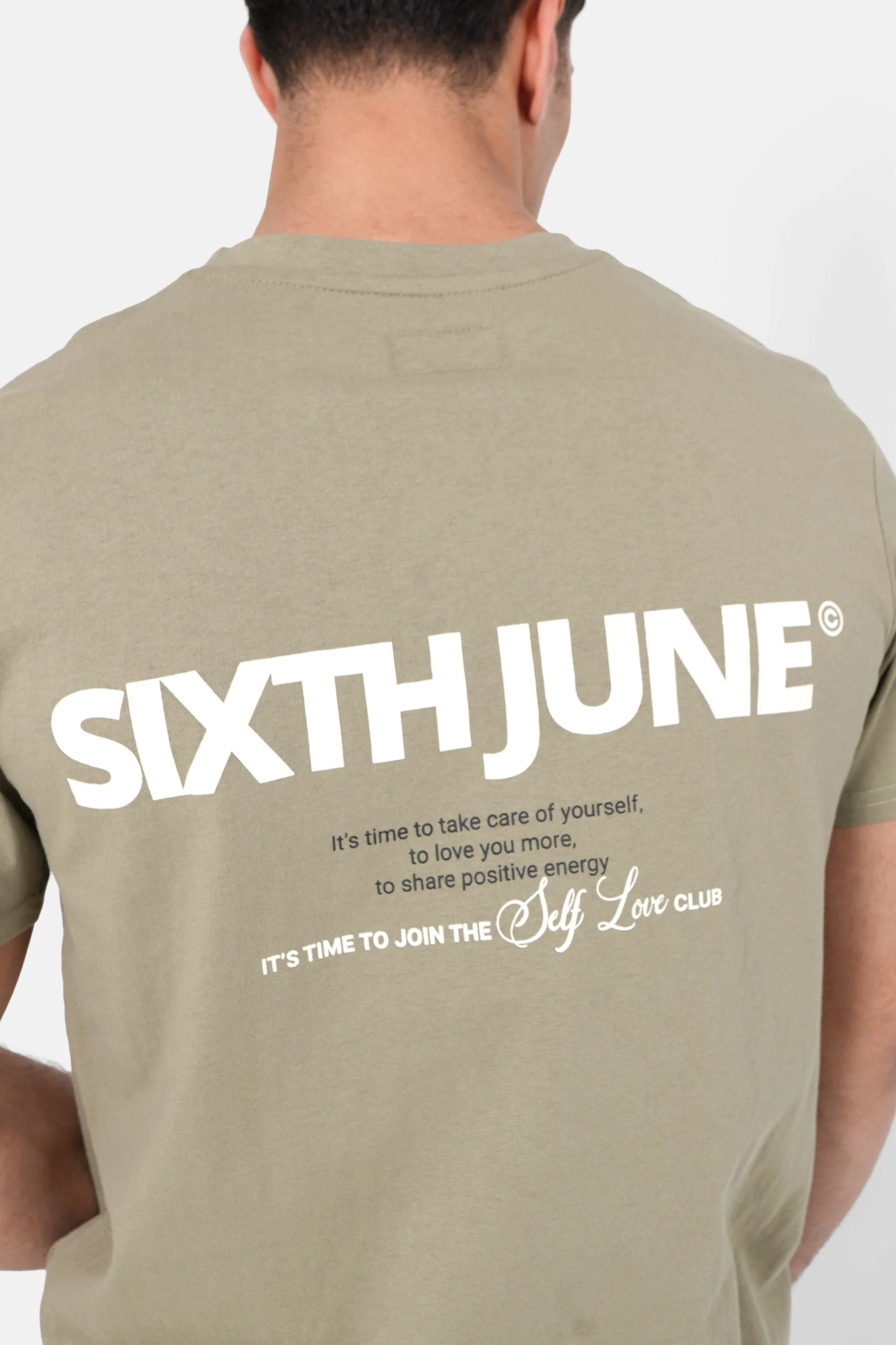 T-shirt self love club Vert kaki - Image 3