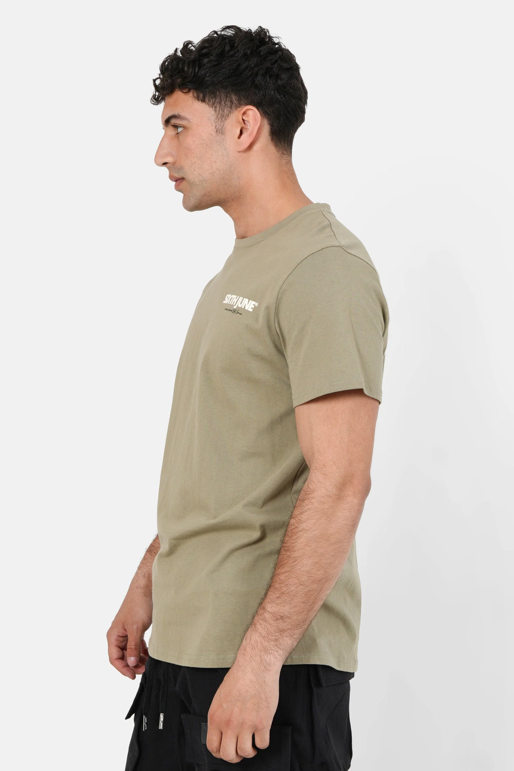 T-shirt self love club Vert kaki - Image 4