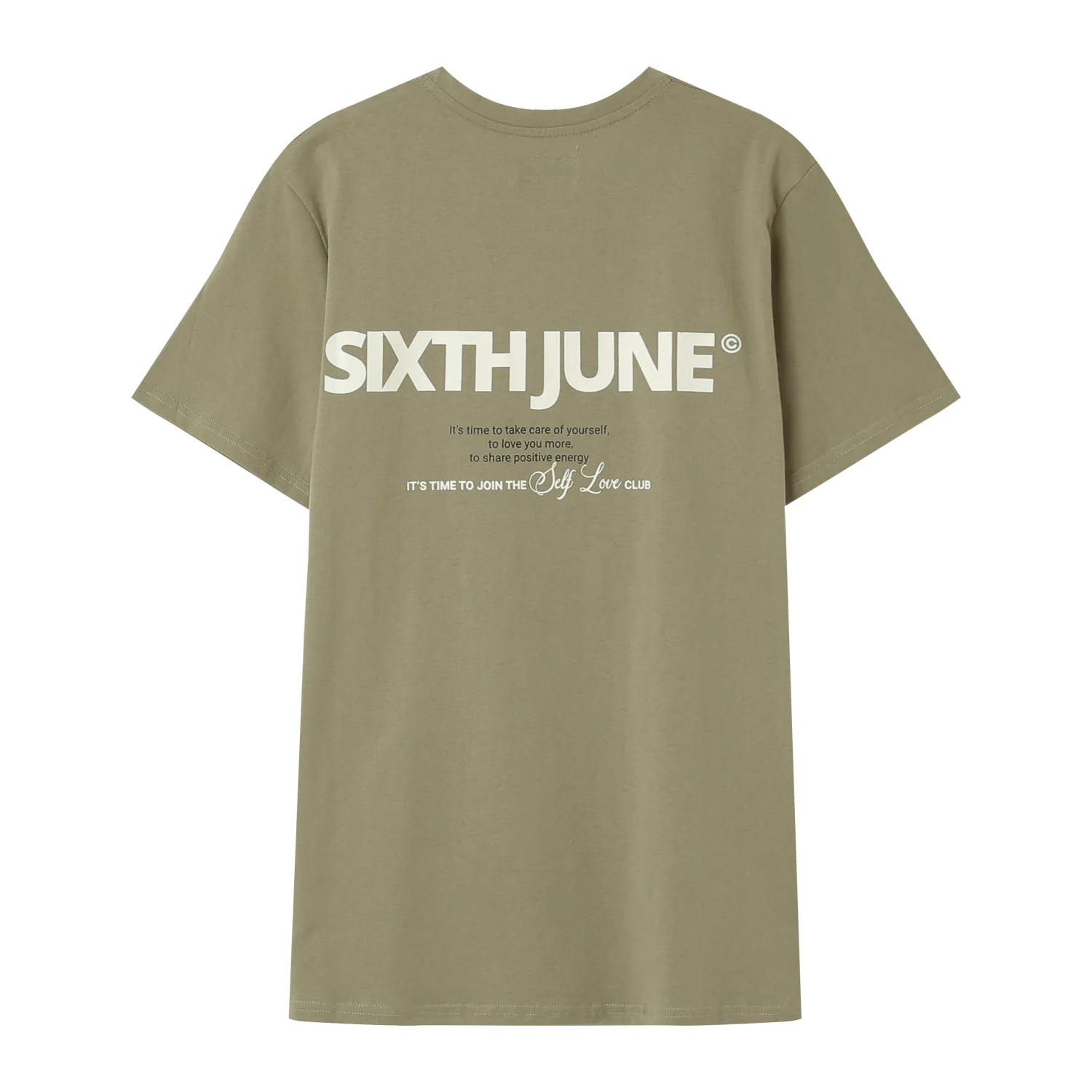 T-shirt self love club Vert kaki - Image 6