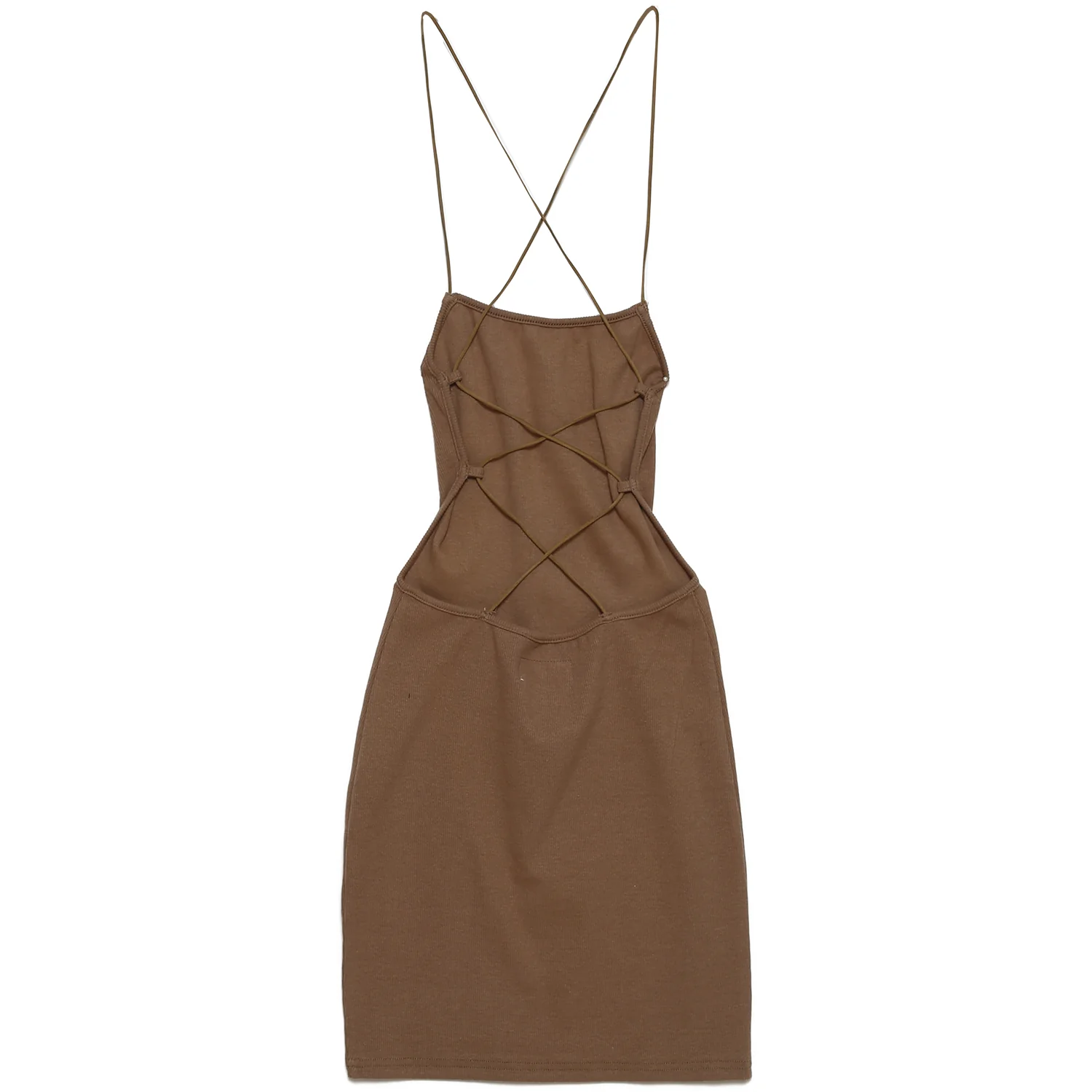 Robe sexy lycra marron - Image 6