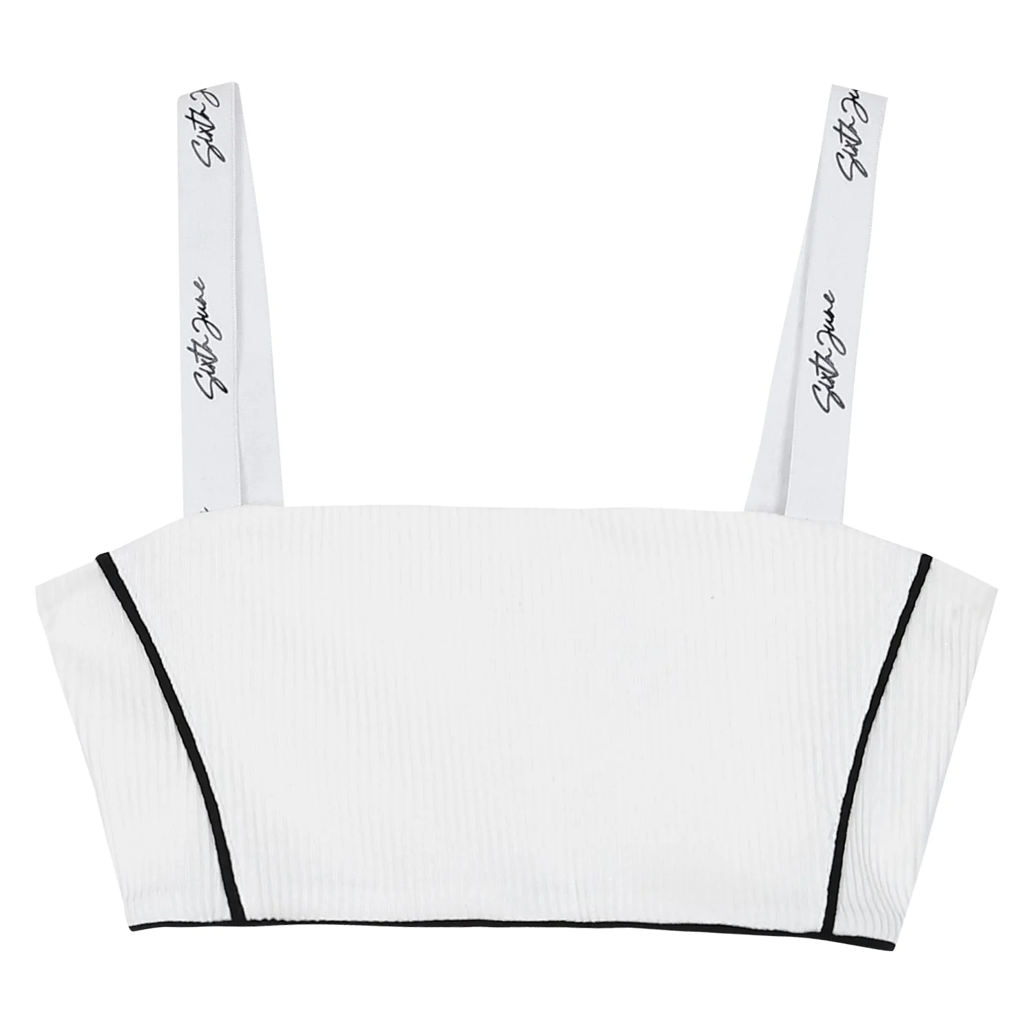 Brassière côtelée signature Blanc - Image 6