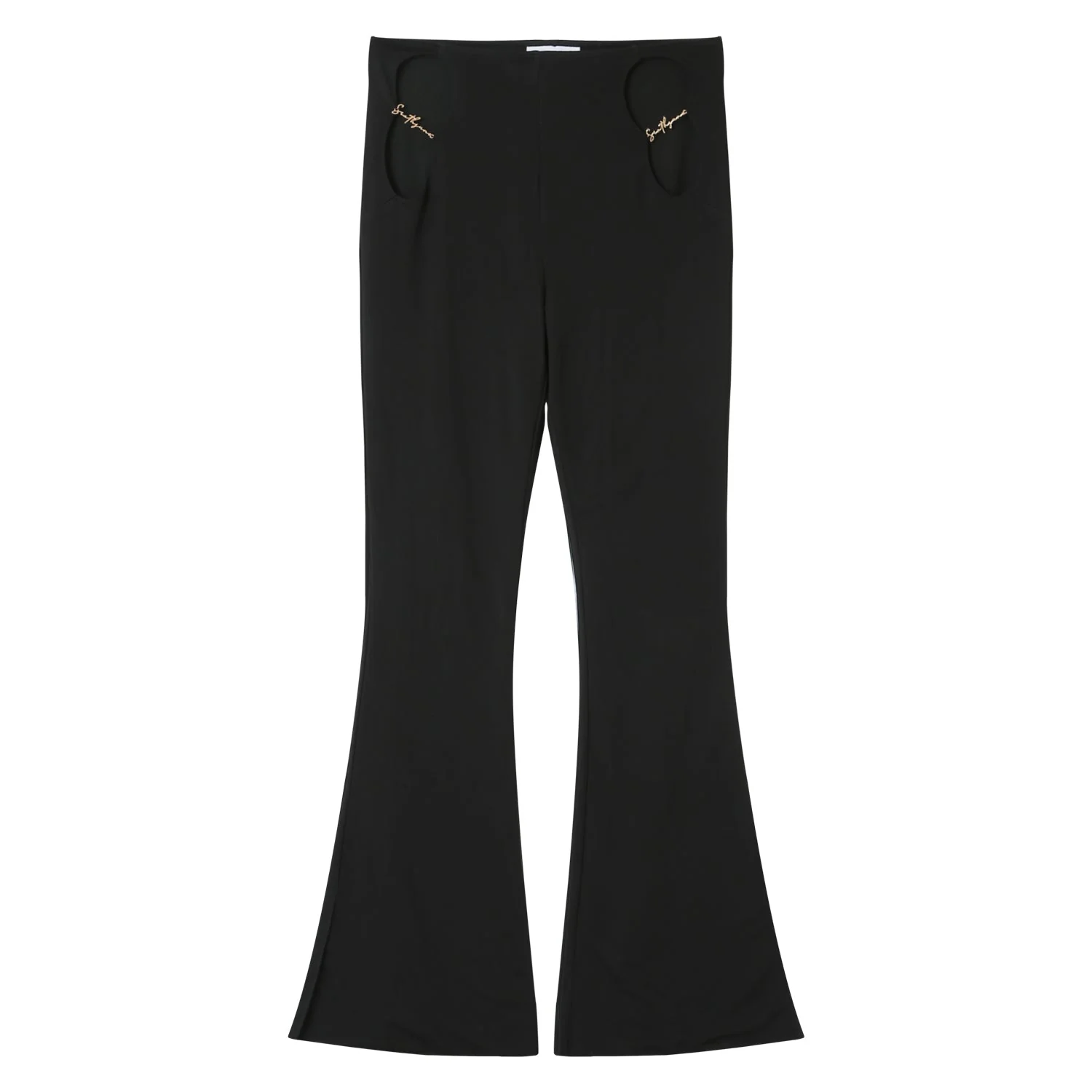 Pantalon flare bijoux Noir - Image 6