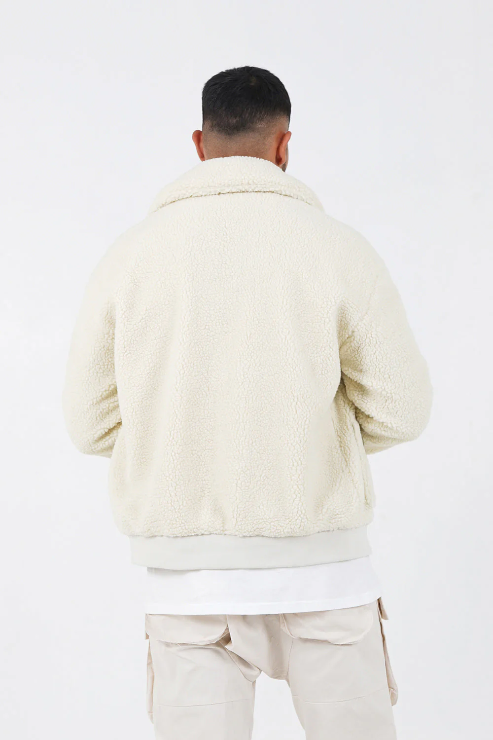 Veste sherpa cosy Blanc Cassé - Image 5