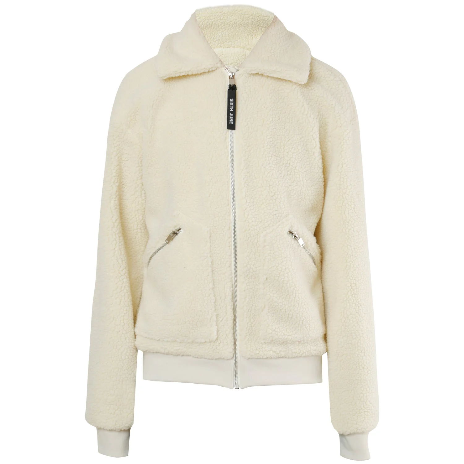 Veste sherpa cosy Blanc Cassé - Image 6