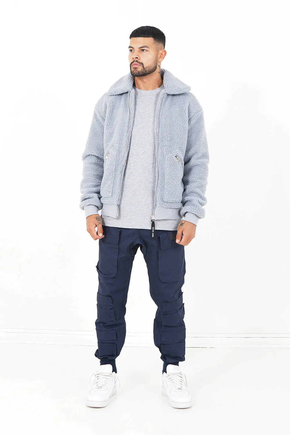 Veste sherpa cosy Gris - Image 2