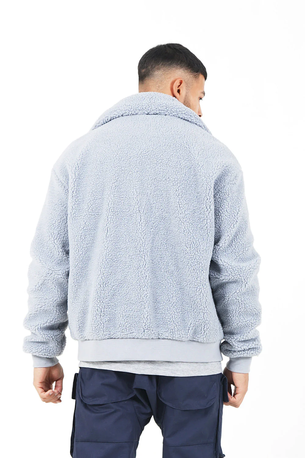 Veste sherpa cosy Gris - Image 5