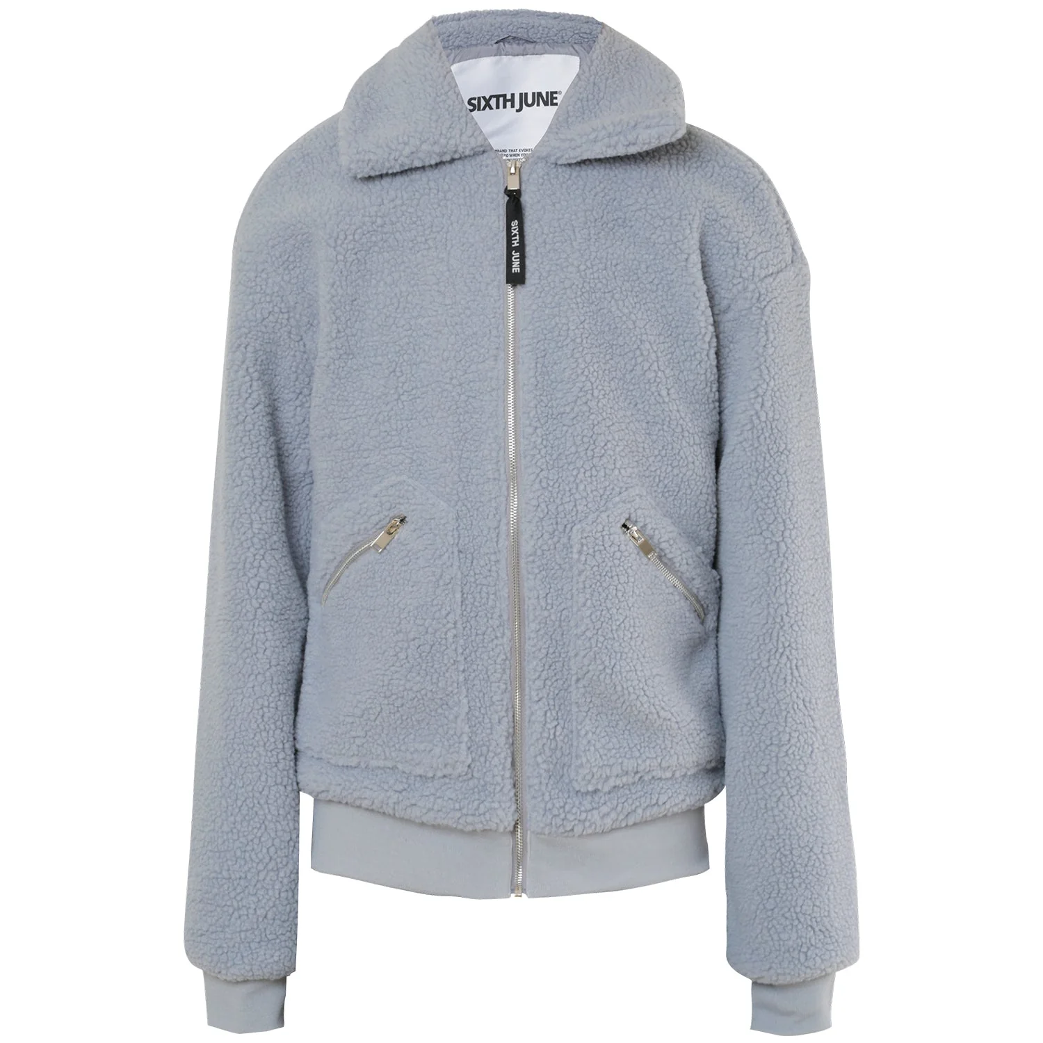 Veste sherpa cosy Gris - Image 7