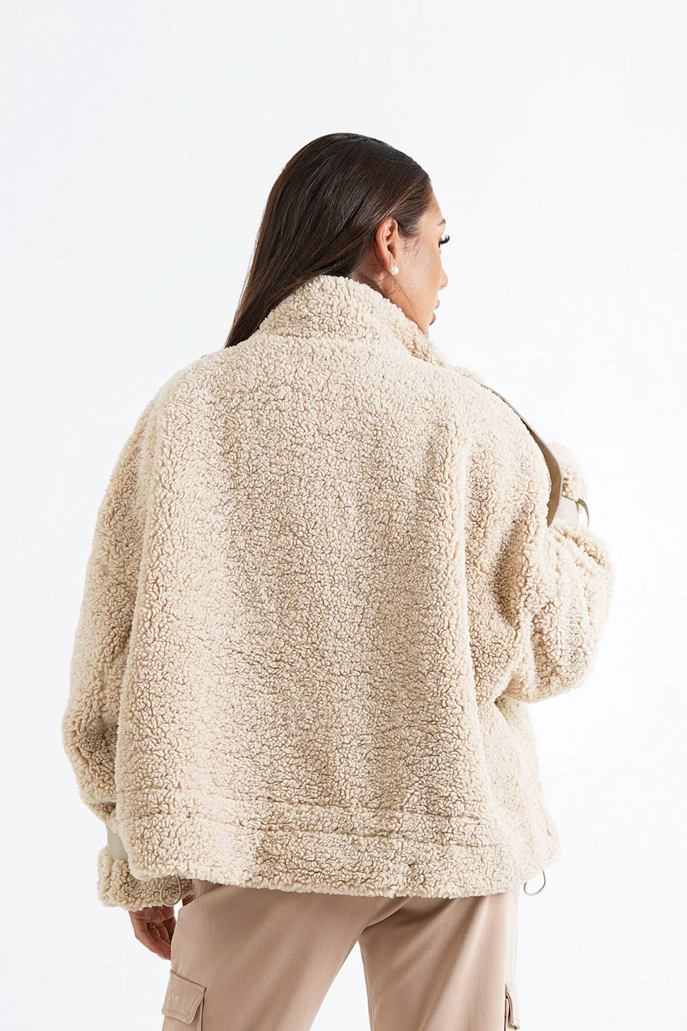 Veste aviateur sherpa Beige - Image 5