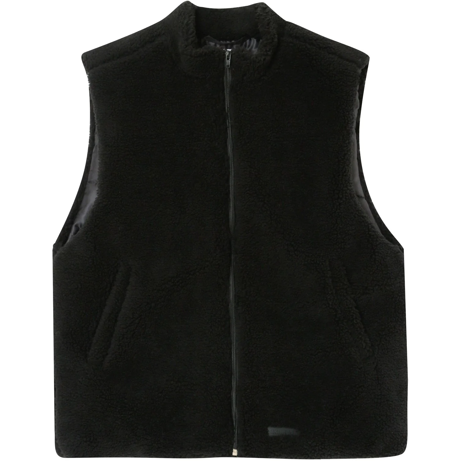Veste sherpa sans manches Noir - Image 5