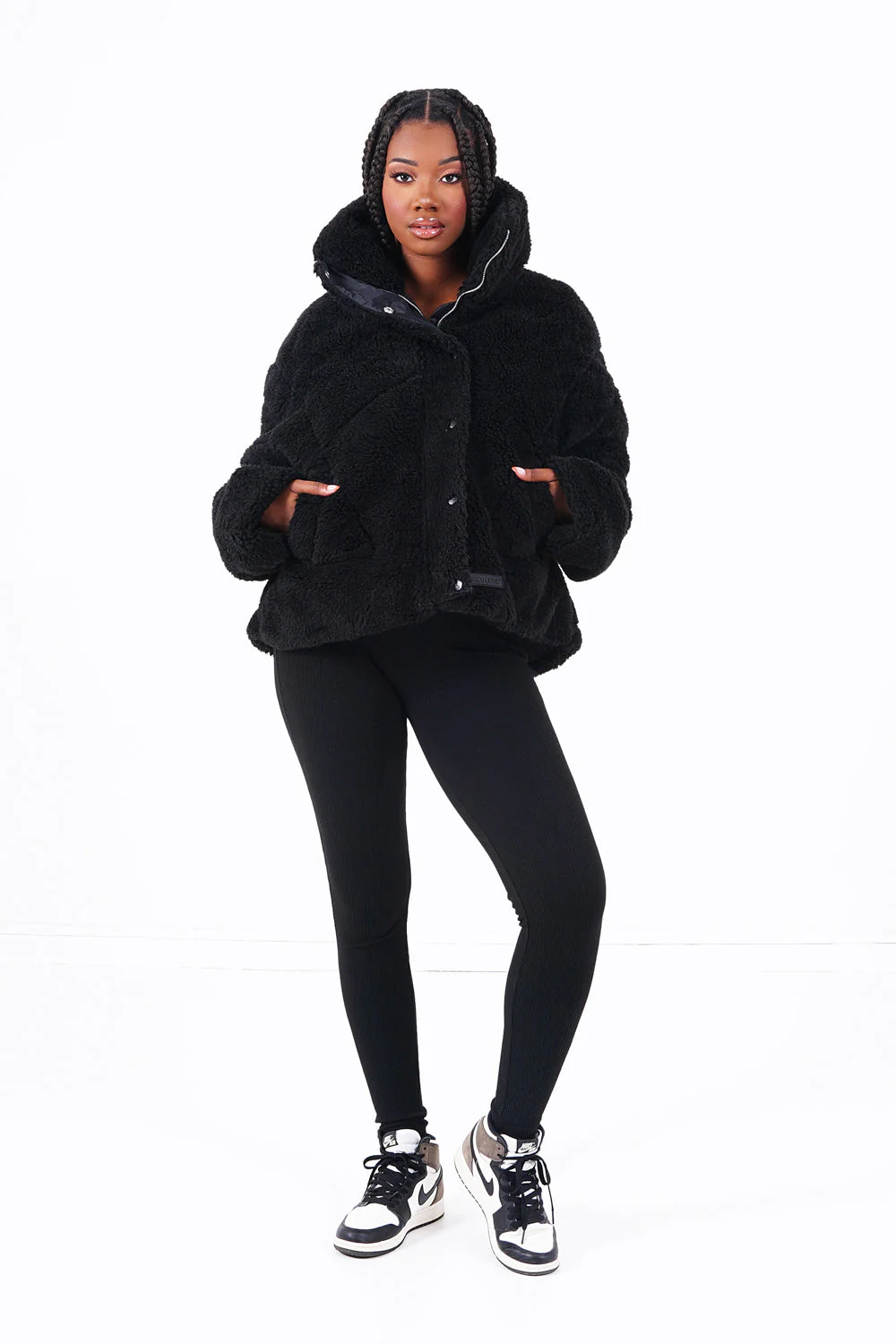 Veste matelassée sherpa Noir - Image 2