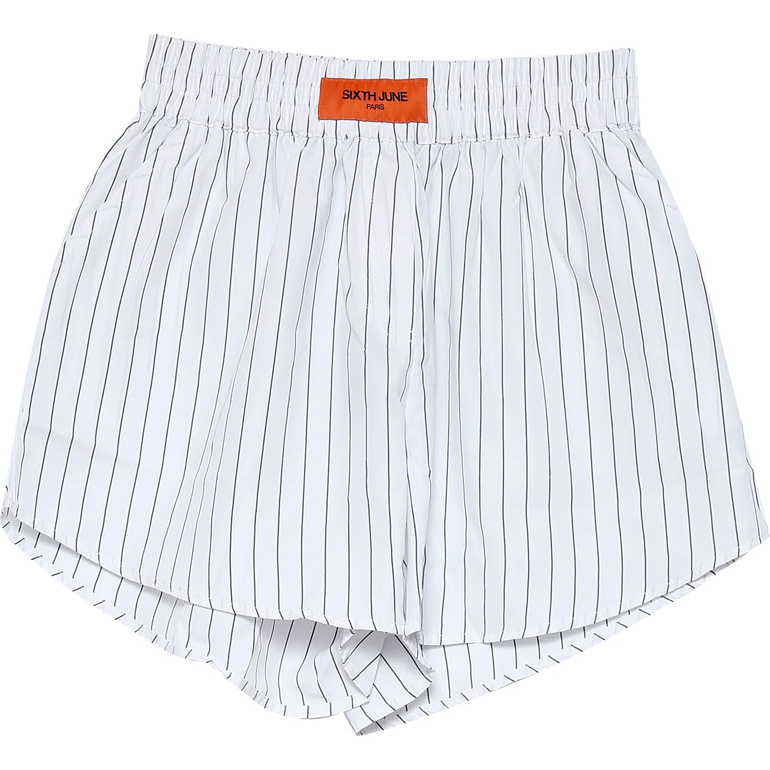 Short rayures large blanc