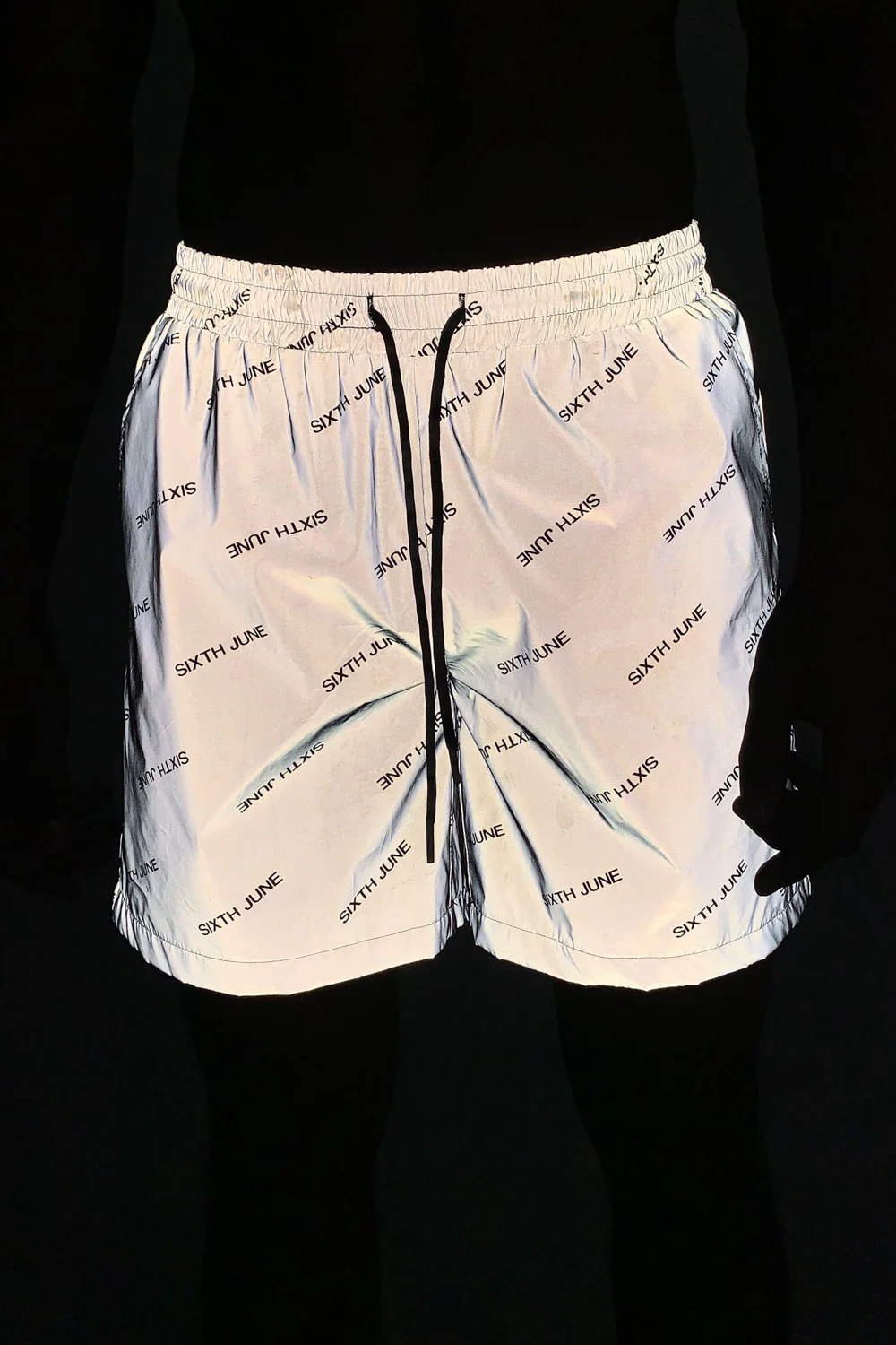 Short de bain all over réfléchissant noir - Image 2