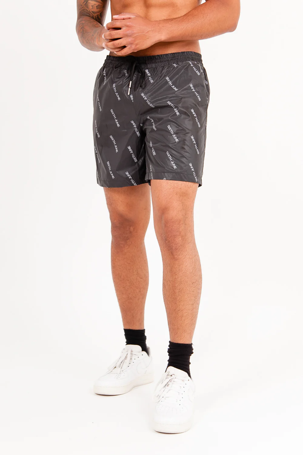 Short de bain all over réfléchissant noir - Image 3