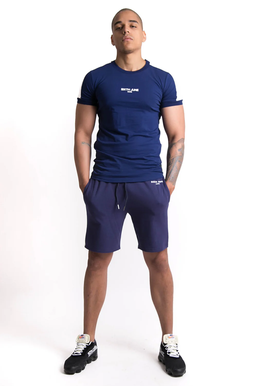 Short bandes logo bleu - Image 3