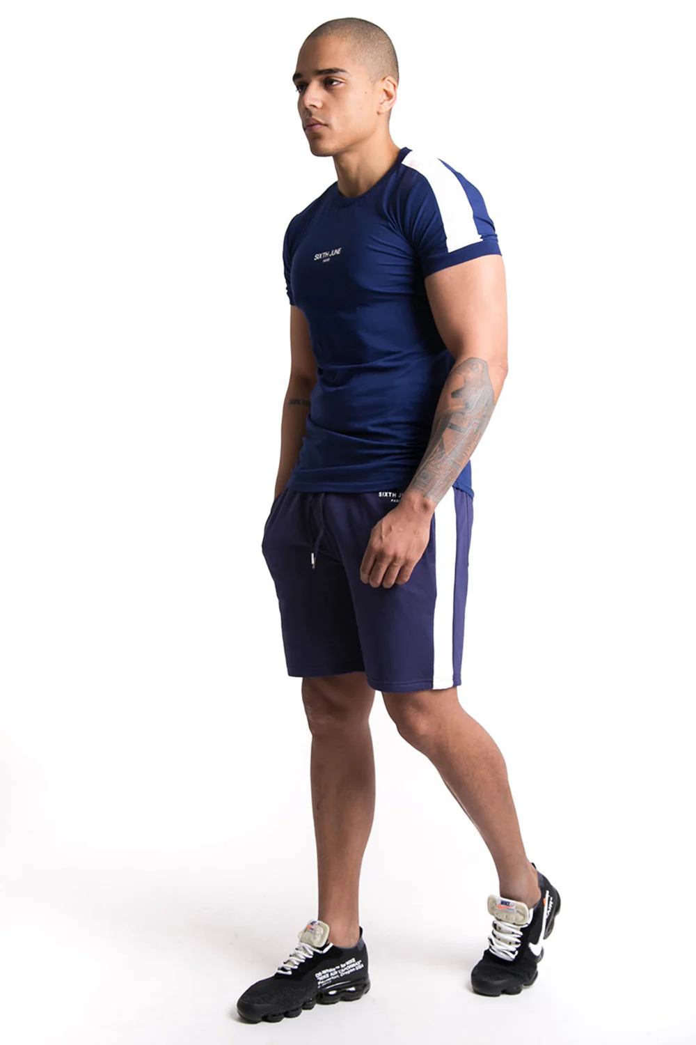 Short bandes logo bleu - Image 5