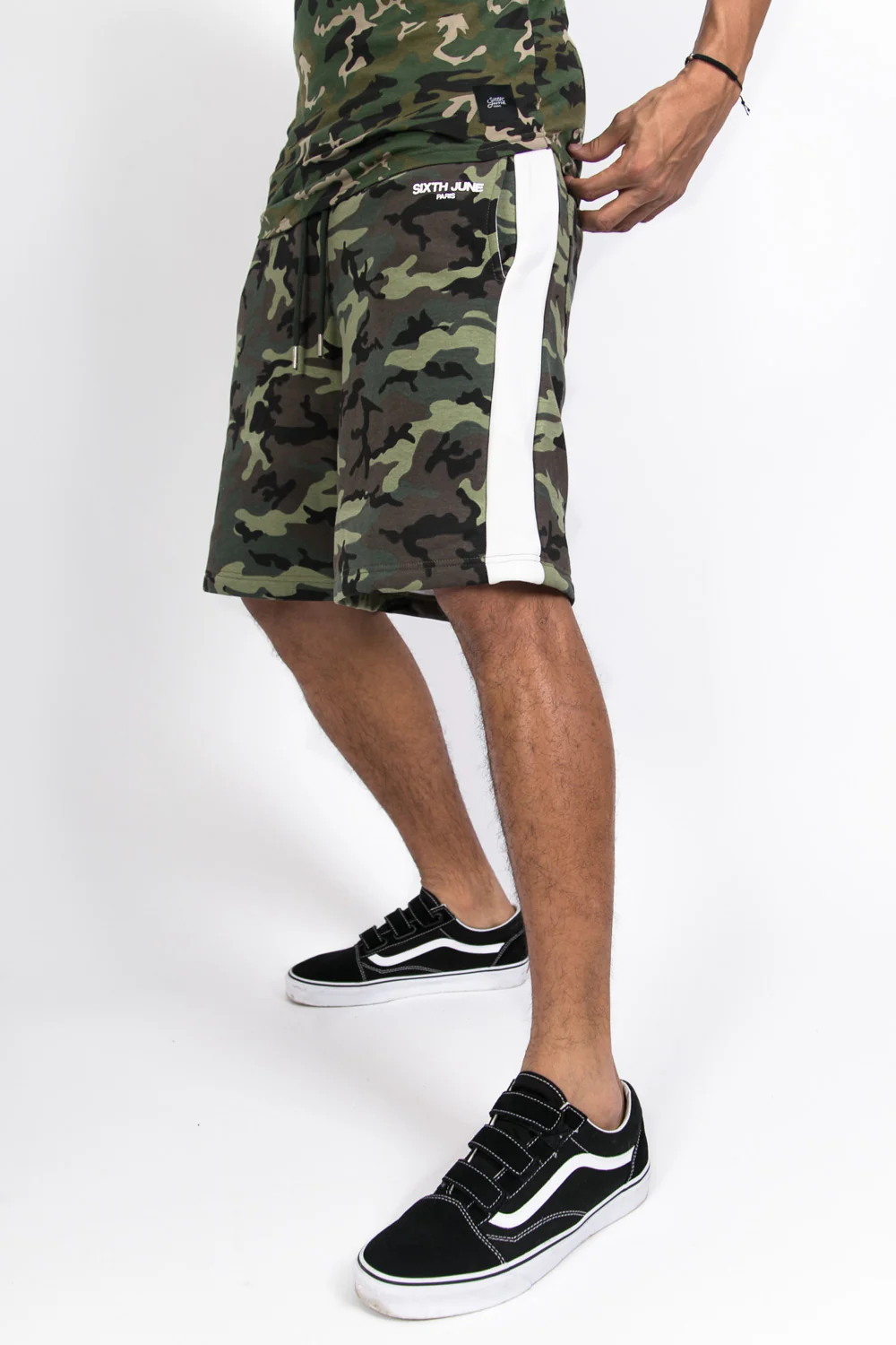 Short camouflage bandes vert - Image 2