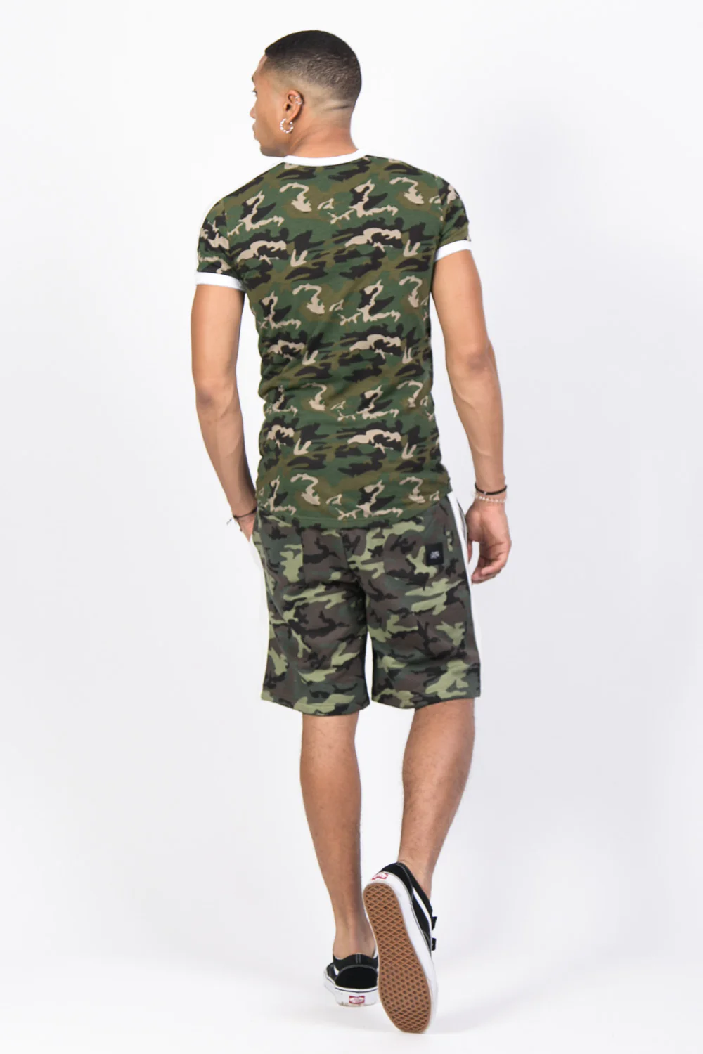 Short camouflage bandes vert - Image 3