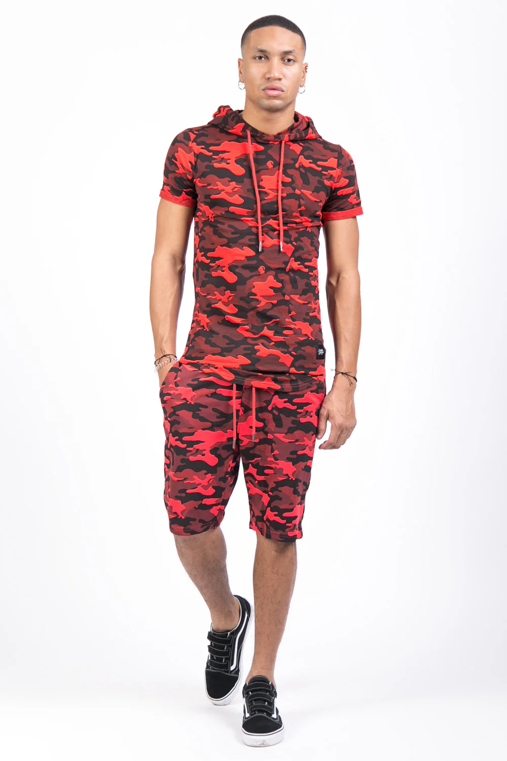 Short camouflage sport rouge - Image 2