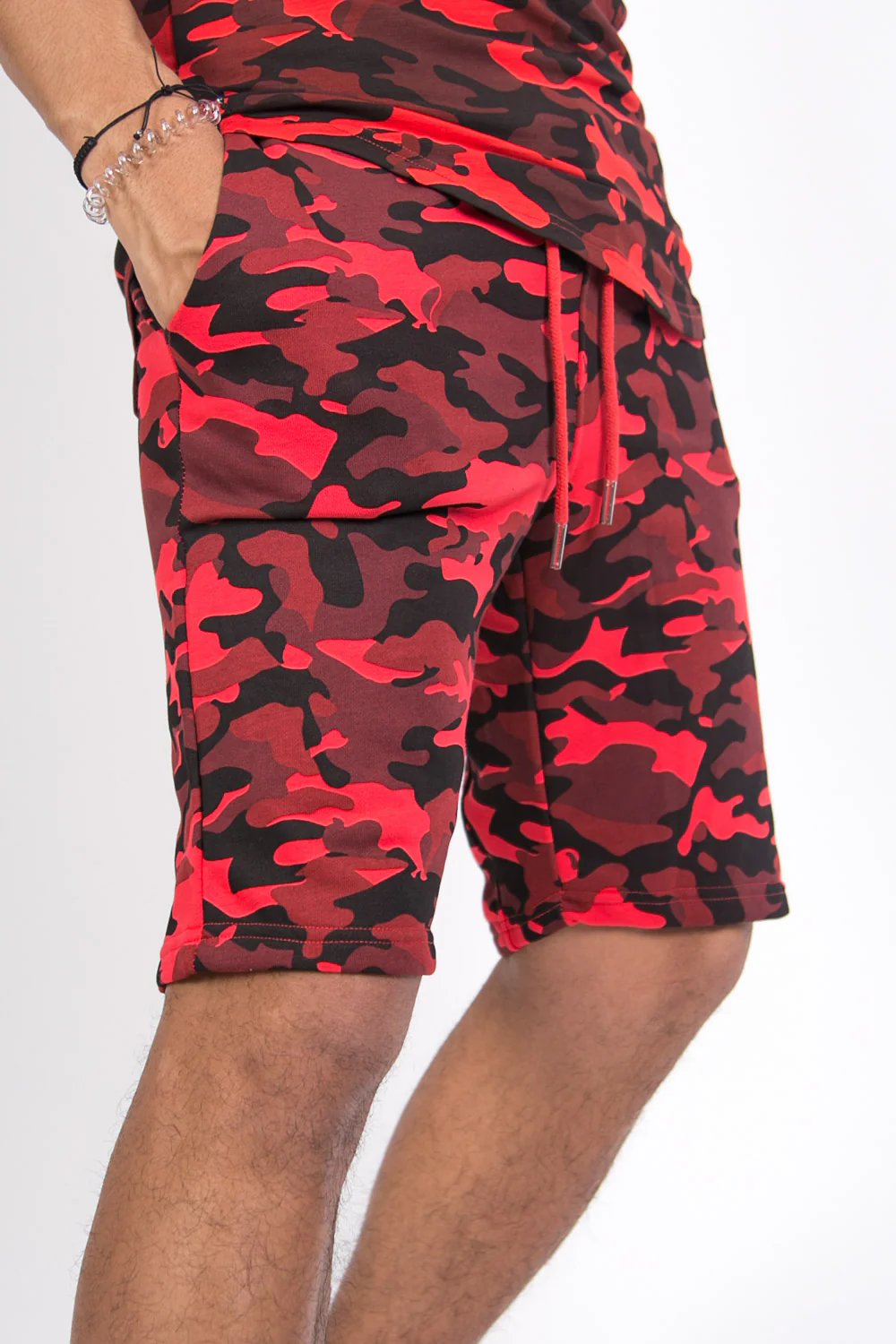 Short camouflage sport rouge - Image 4