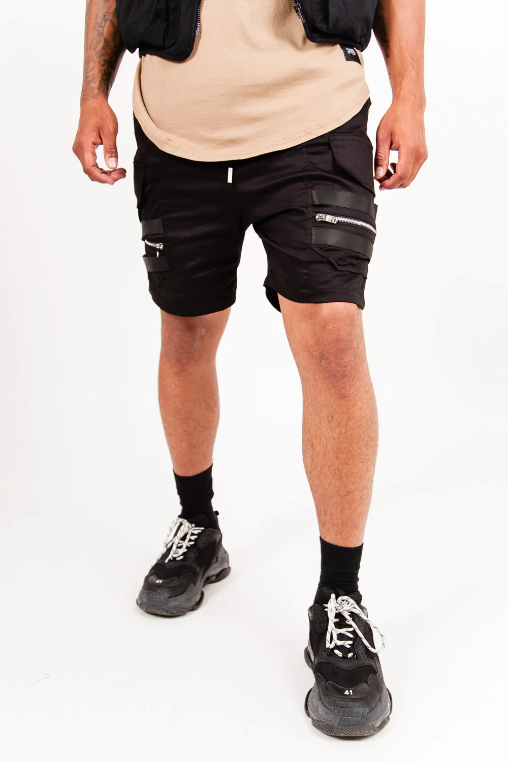 Short cargo tactique noir - Image 2