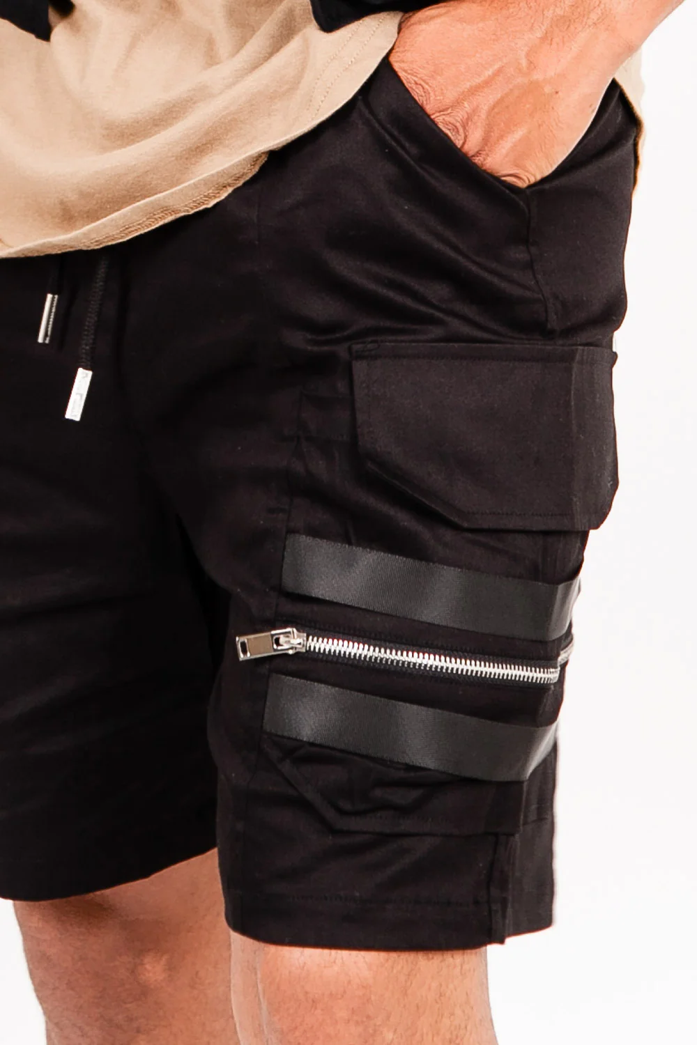 Short cargo tactique noir - Image 3